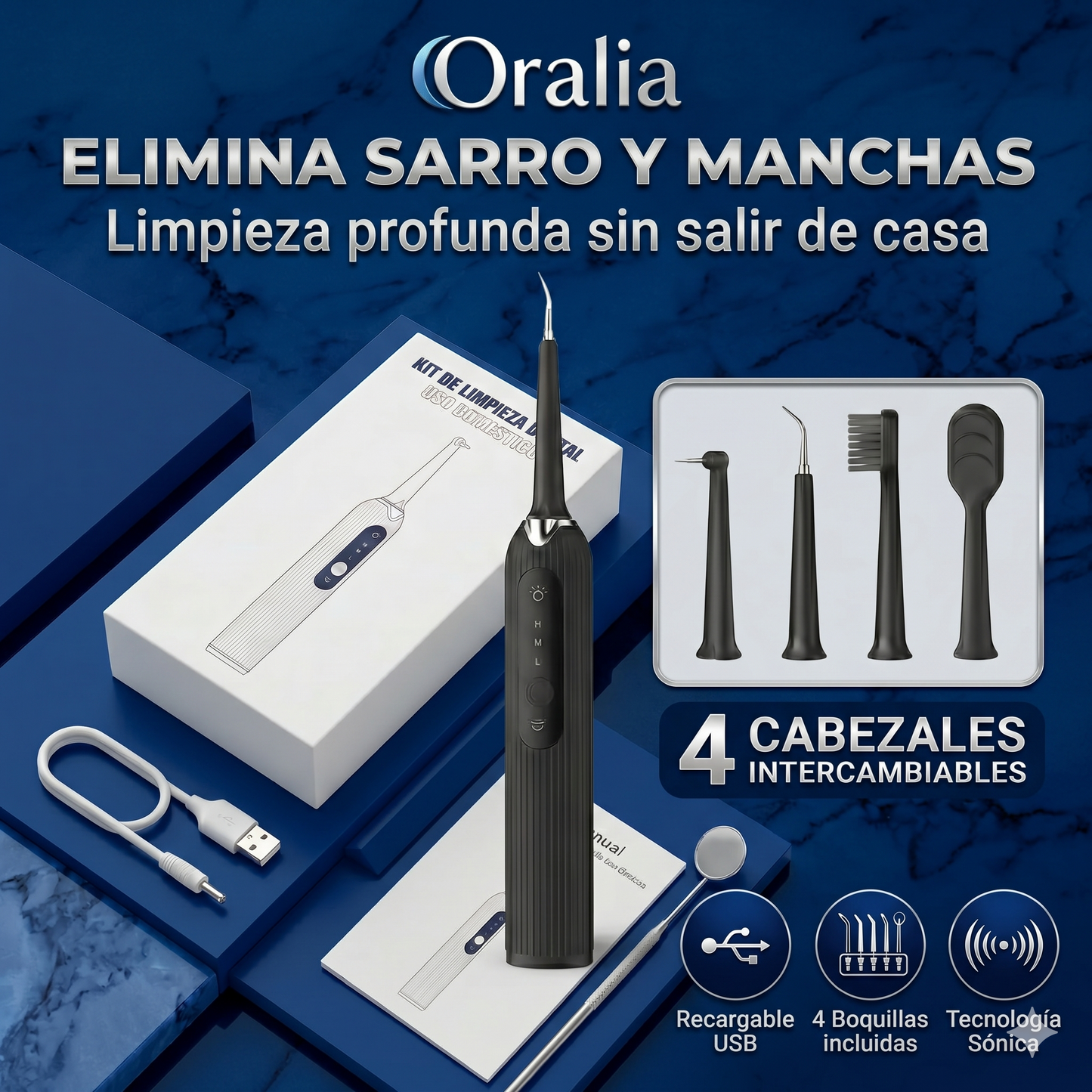 Cleanwhite™ - Cepillo Limpiador Dental que elimina Sarro y Manchas